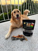 Snappy Snacks Sample Party Pack contents — multiple natural single-ingredient crocodile dog treats